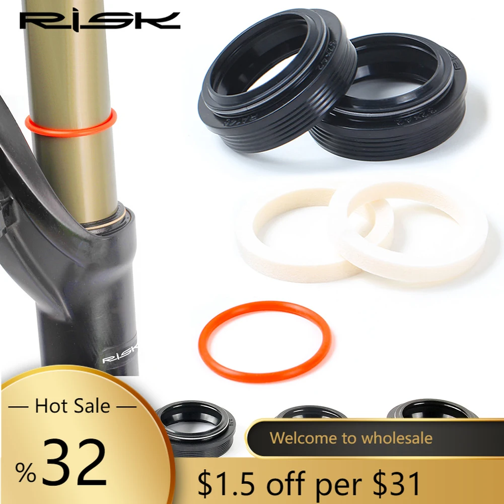 

MTB Bicycle Front Fork Dust Seal Oil Seal Foam Rings 32/34/35/36mm Dust Wiper Seals Mountain Bicycle Accessories