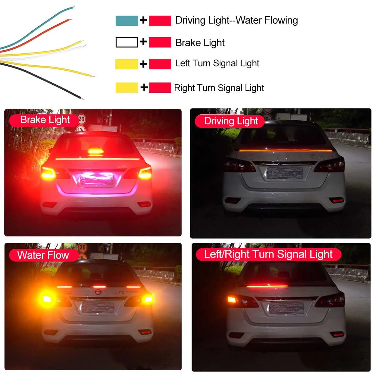 1/2 шт. задний спойлер из углеродного волокна 120 см