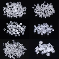 50 2000pcs soft silicone rubber earring back stoppers for stud earrings diy earring findings accessories bullet ear plugs