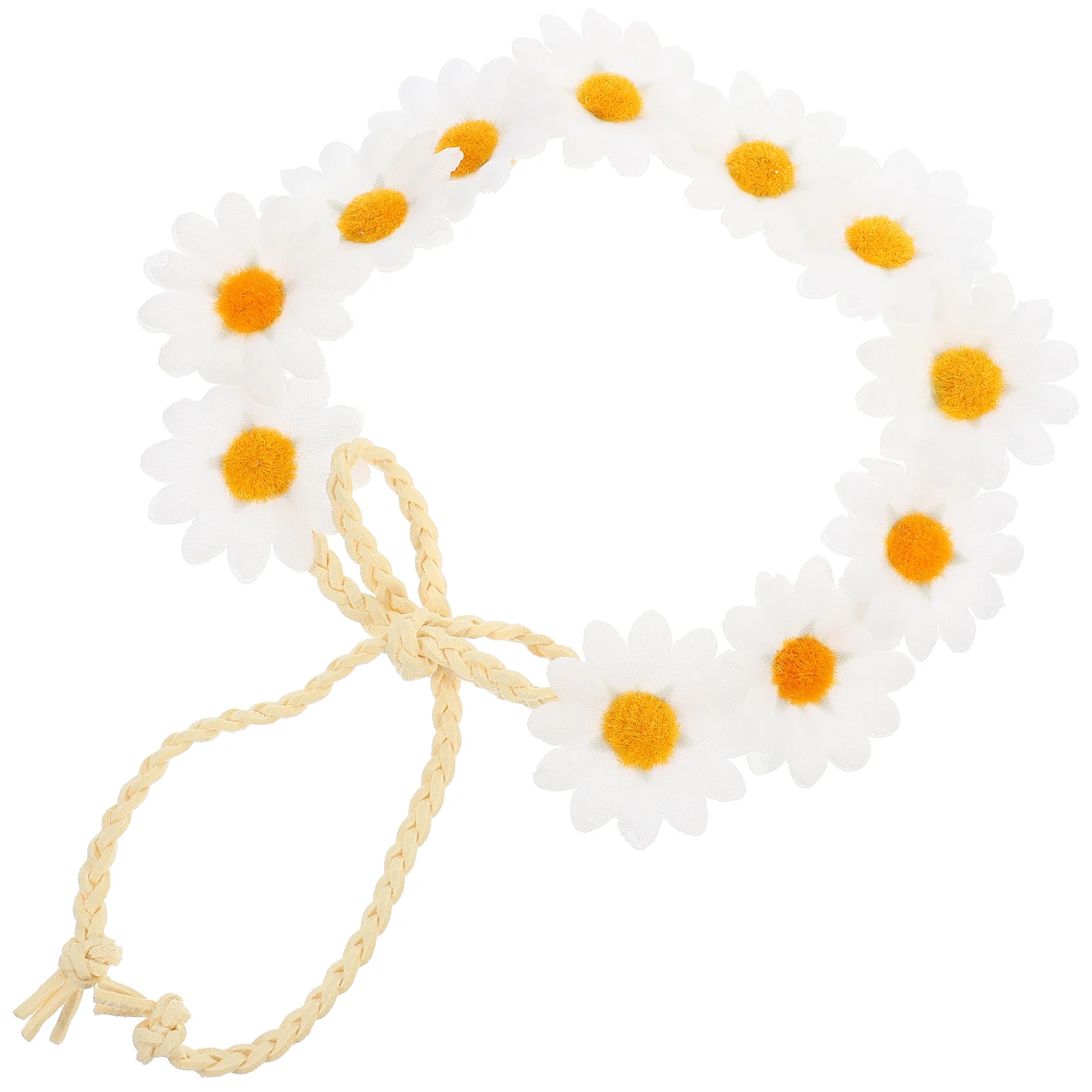 

Daisy Flower Headband Sunflower Hair Wreath Floral Garland Headpiece Bridal Hair Band ( White )