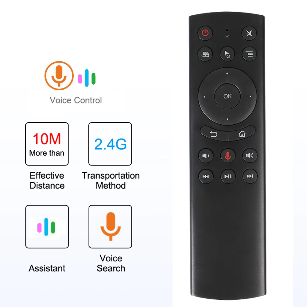 

G20 Voice Control 2.4G Wireless Fly Air Mouse Keyboard Motion Sensing IR Remote Control For Android TV Box PC