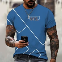 hot selling mens explosions in summer simple lines personalized t shirts fashionable round neck new products plus size
