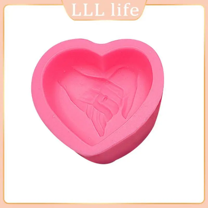 

Lovely Heart Sugar-turning Foadant Soap 3d Mould Tools Diy Form Baking Tool Handmade Decorating Holding Hands Silicone Soap Mold