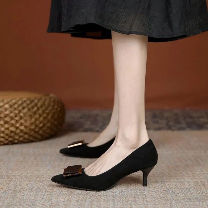 Женские туфли на высоком каблуке элегантные привлекательные универсальные из