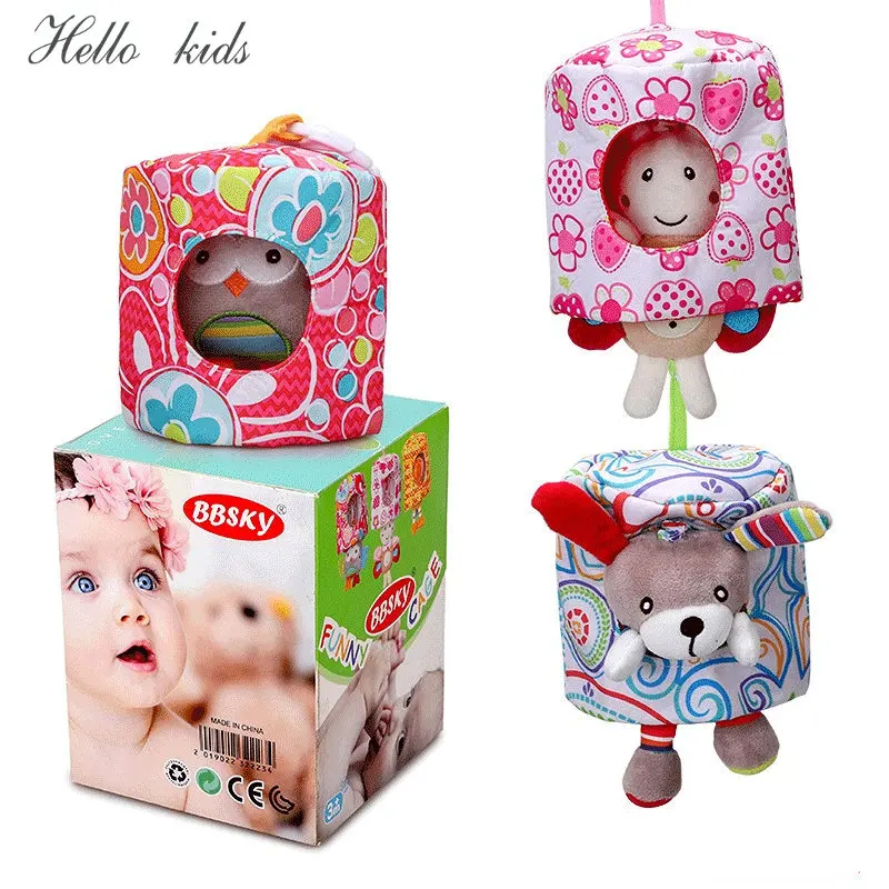 

Animal Peekaboo Pull Vibration Doll Puzzle Plush Toy Vibration Baby Toy 0-1 Years Old Stroller Hanging Toddler Toys Gifts Toy