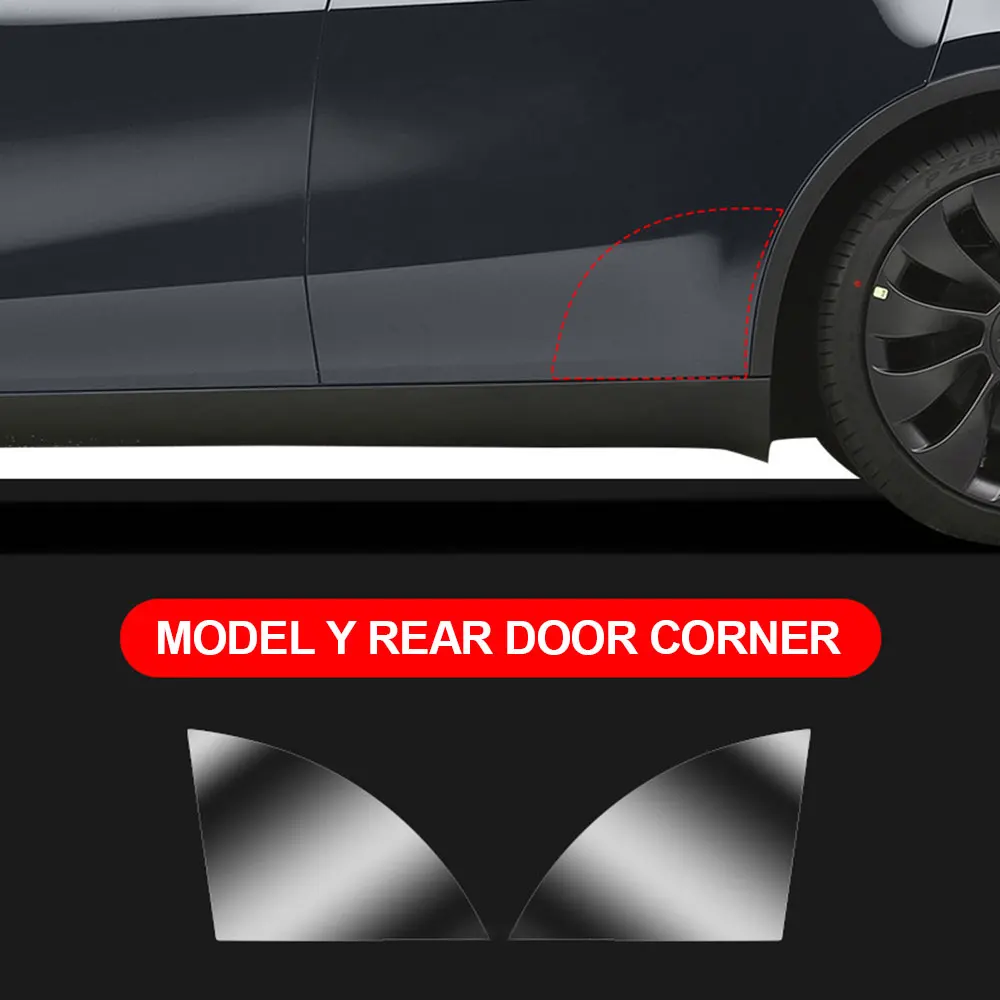 

Для Tesla Model3/Y 2017-2023 передняя дверь, задняя дверь, расширенная защитная пленка, невидимая автомобильная одежда, набор пленки для ламп PPF, украшение