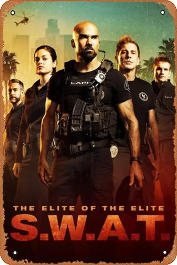 Плакат Zuhhgii металлический настенный жестяной знак S.W.A.T. Постер знаменитости TV