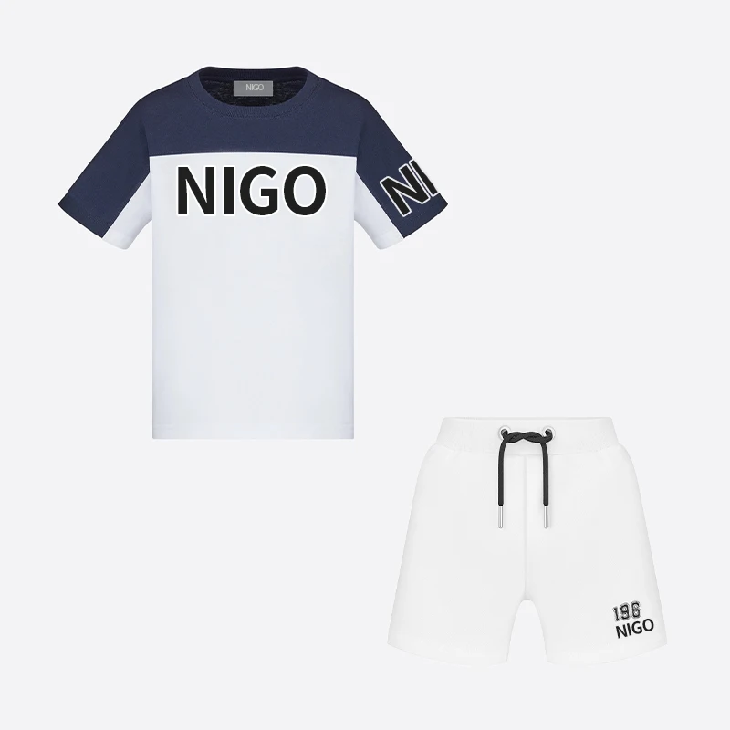 

NIGO Children's Cotton Letter Print T-Shirt Shorts Suit #nigo35283