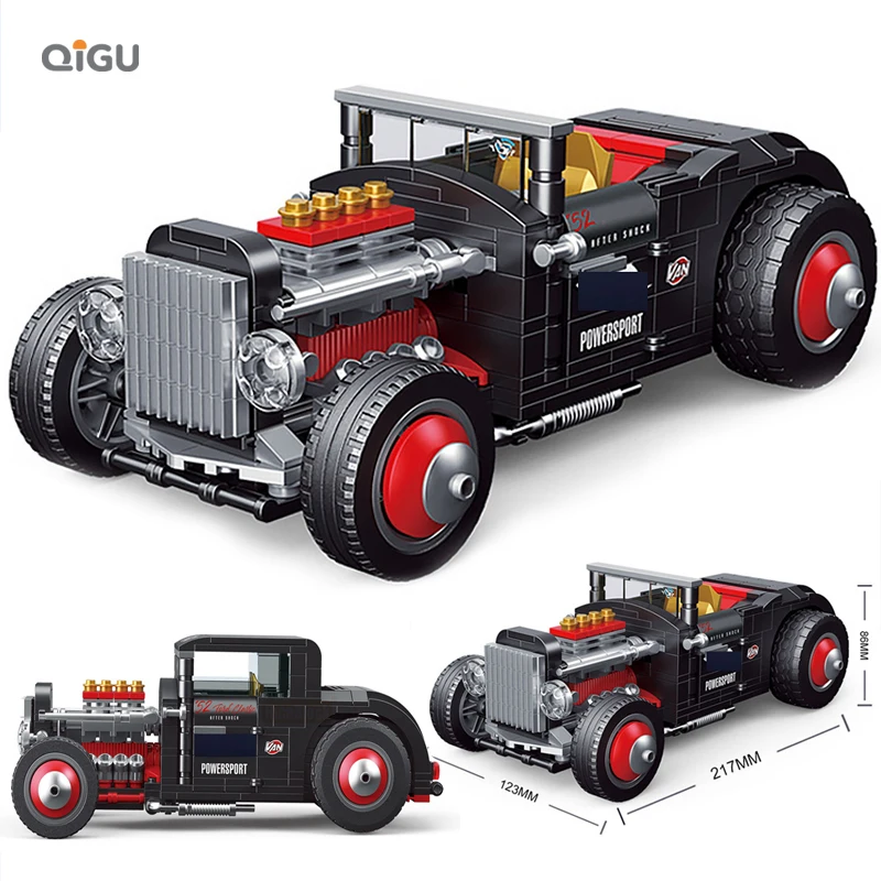 

Retro Classic Car Model Building Blocks Bus Car Decoration Collection Bricks Toys for Children