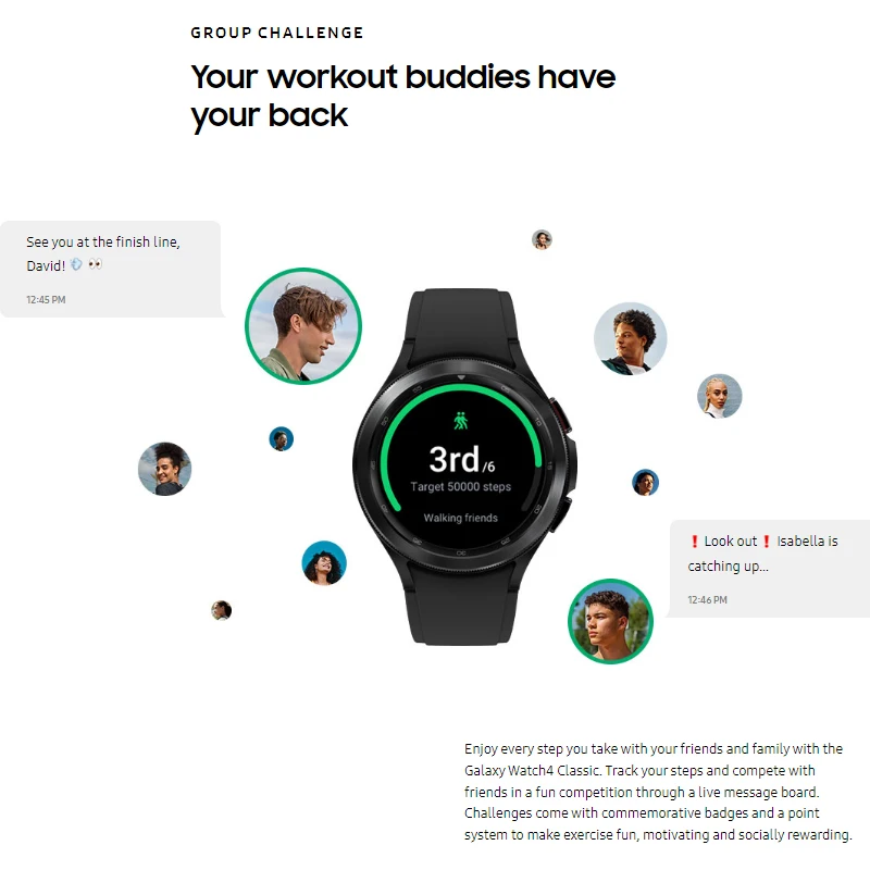 Смарт-часы Samsung Watch 4 Classic 46 мм R890 GPS AMOLED дисплей 16 Гб ROM фитнес-трекер NFC датчик