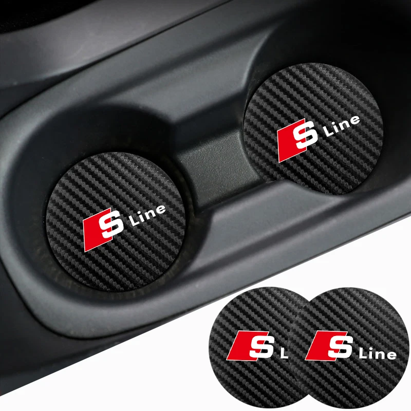 2 шт. кожаные накладки на чашки с защитой от шума для Audi Sline A3 A1 A4 A6 B8 A5 B7 C7 A7 A8 B9 B6 C6 Q2