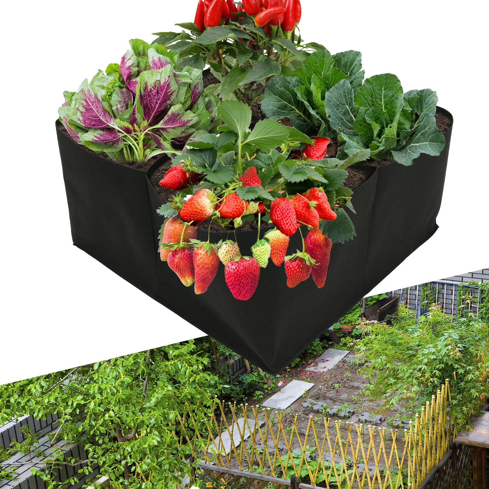 Портативный большой садовый мешок для размножения растений с несколькими