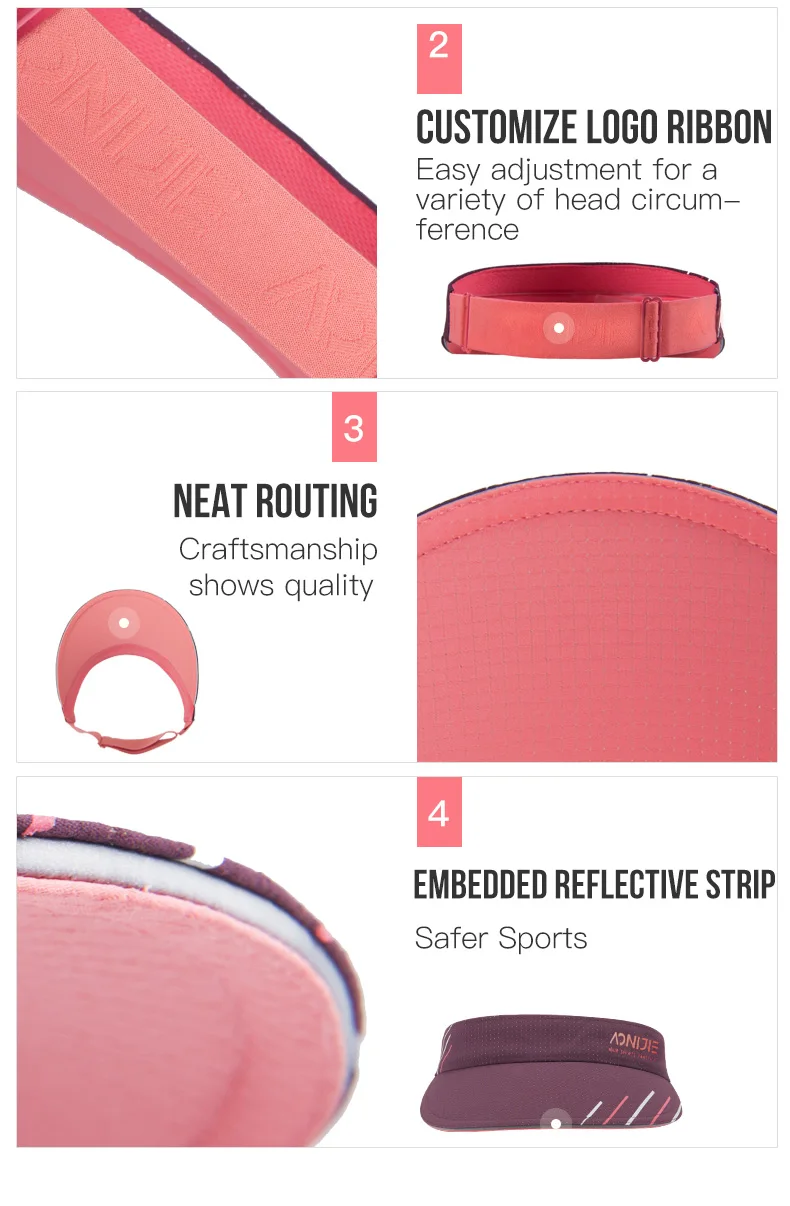 AONIJIE E4113 Adjustable Men Women Summer Sports Wide Sun Visor Cap Hat For Beach Golf Fishing Marathon Running Cycling