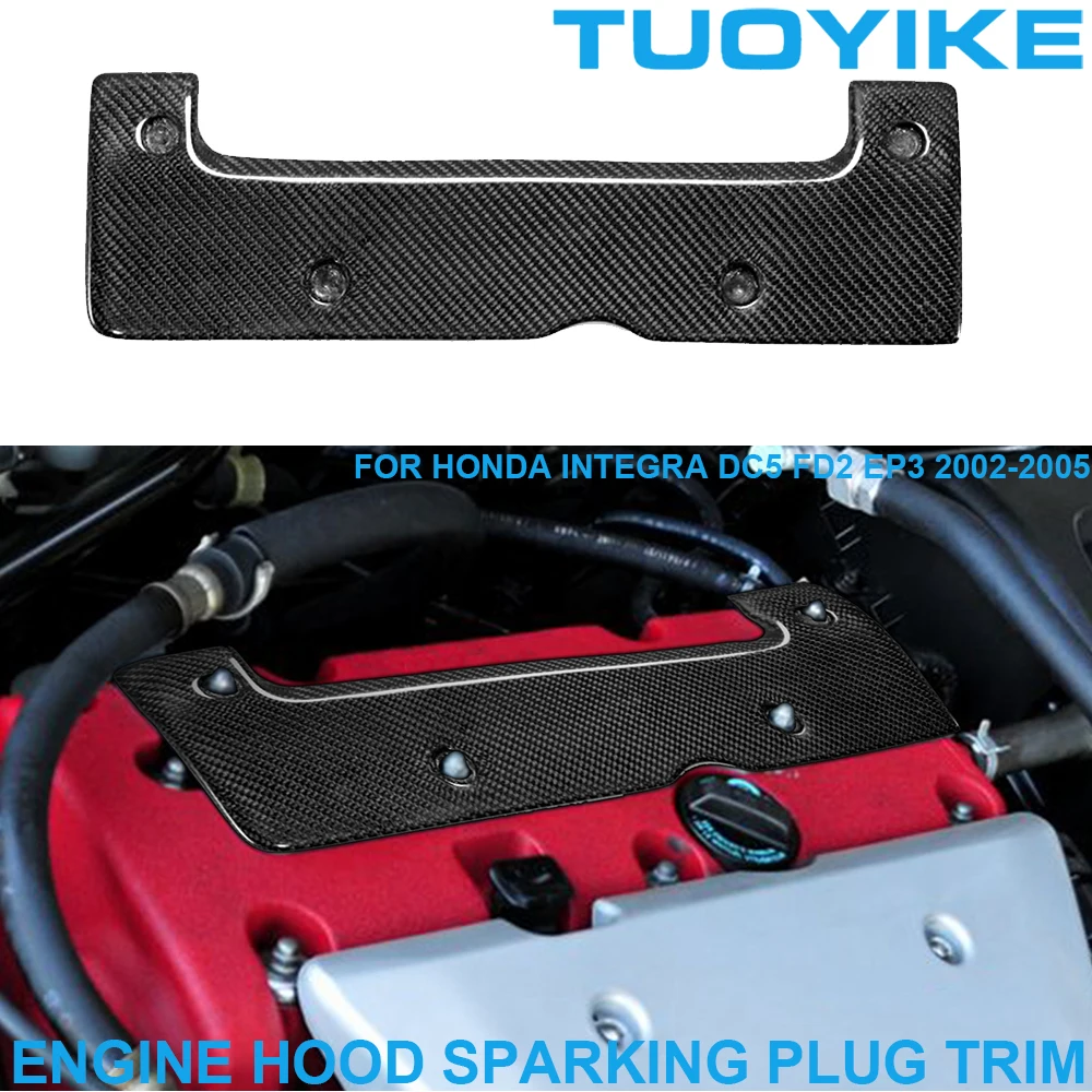 

Передний капот двигателя LHD RHD из настоящего углеродного волокна, искрящая пробка, панель, отделка панели для Honda Integra DC5 FD2 EP3 2002-2005