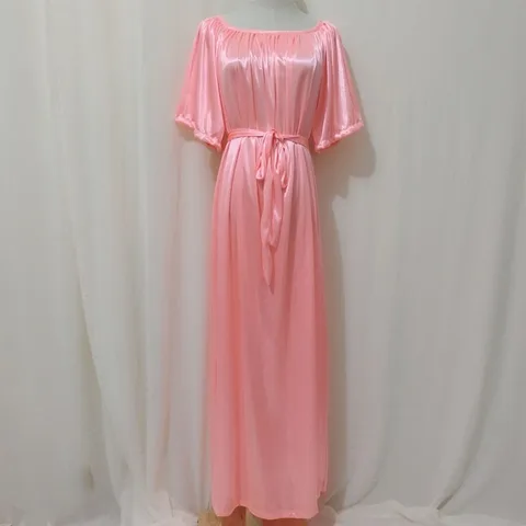 Женское атласное платье макси