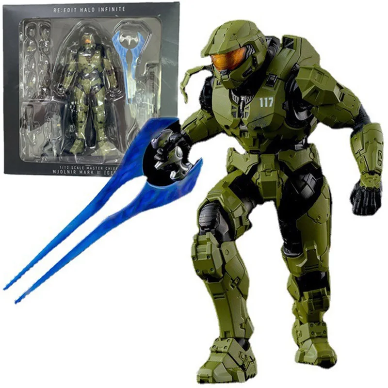

18CM Halo 5:Guardians Master Chief Infinate Mjolnir Mark VI Gen3 Action Figure Collection John117 Model Movable Toys PVC Doll