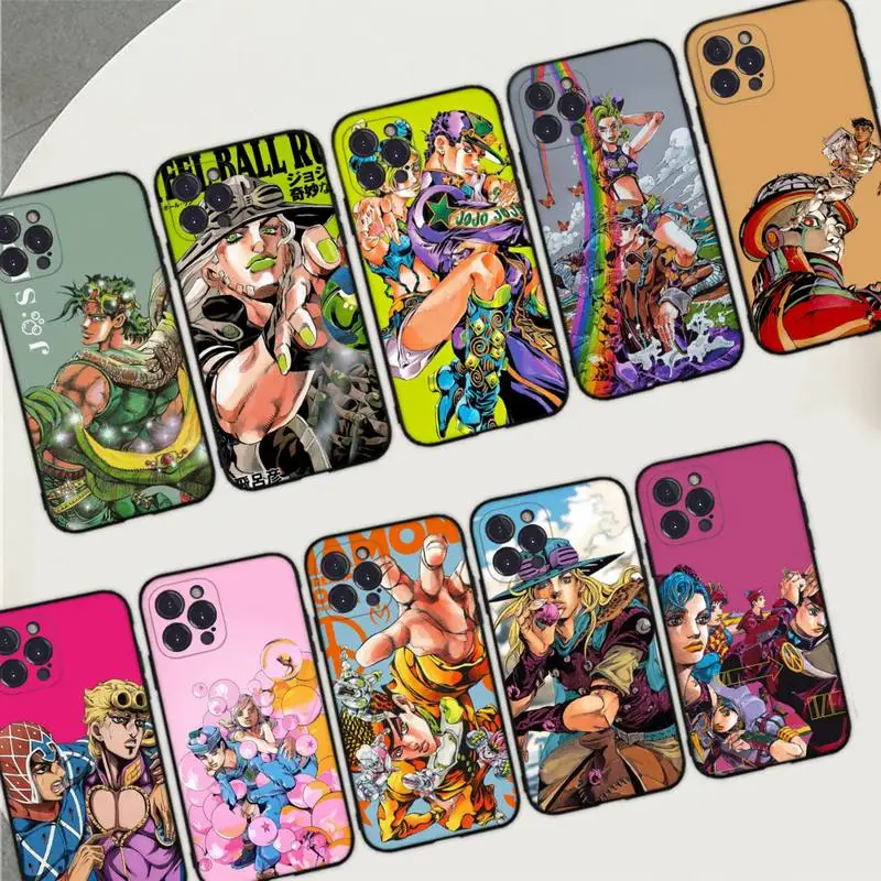 

Anime JoJos Bizarre Adventure Phone Case For iPhone 14 11 12 13 Mini Pro Max 8 7 6 6S Plus X SE 2020 XR XS Funda Case