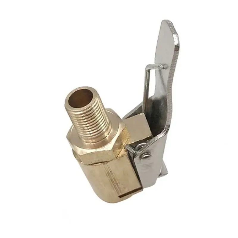

Air Compressor Pump Adapter Durable Brass Tire inflator Locking on Air Chuck with Clamp Connector Accessory for Auto Car