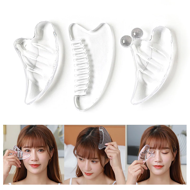 

Crystal Facial Scraping Board Massage Tool Anti Cellulite Gua Sha Scraper Board Face Lift Massager Scraping Beauty Tools