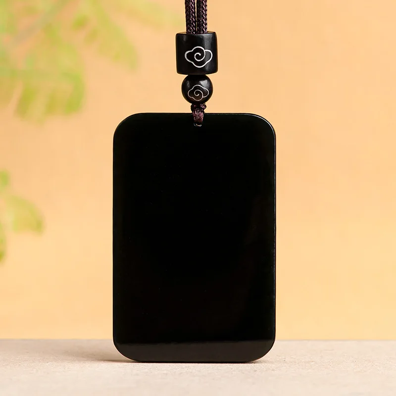 

Natural Hetian Jade Black Green Jade Pendant Necklace Jewelry Certificate