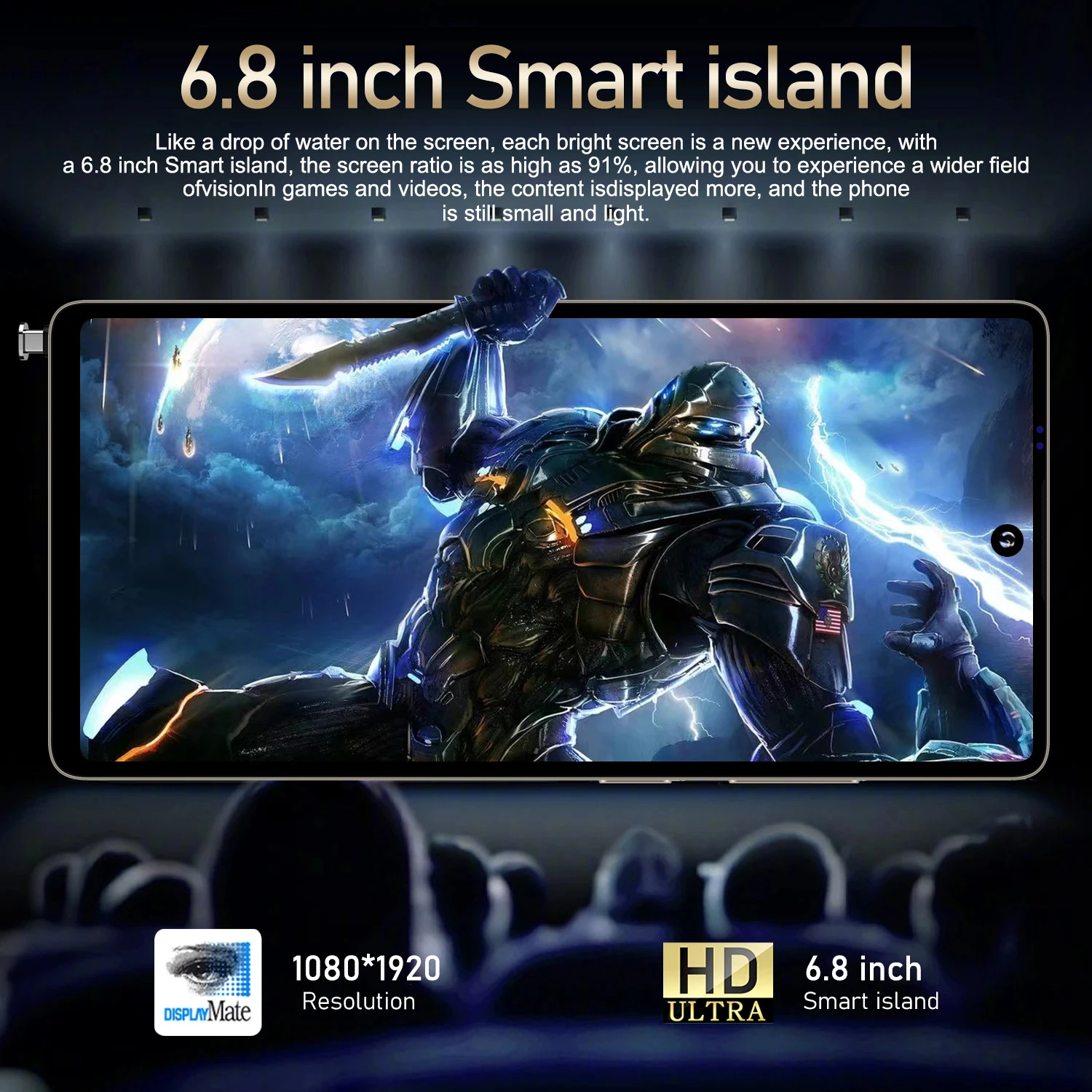 Фото Смартфон S25 Pro Android 6,8 дюйма HD 8/12 ГБ ОЗУ 256/512 ГБ ПЗУ 5800 мАч 48 МП камера Android 12 MTK Core сотовый телефон Google Play №3
