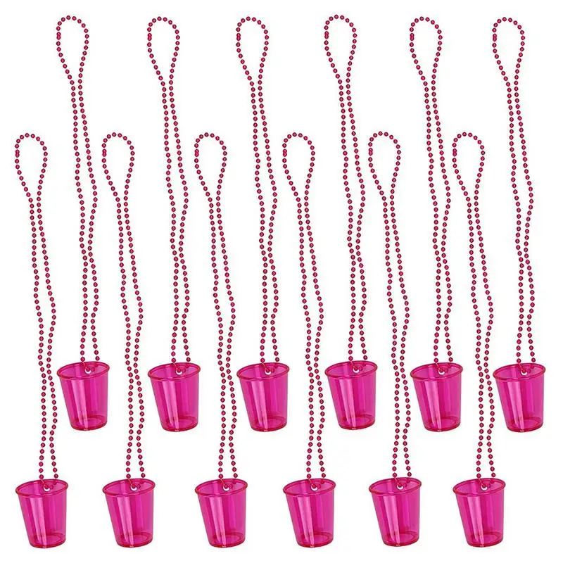

Стеклянные ожерелья-подвески, ожерелье-Подвеска В Форме Стакана Для девичника, стеклянные сувениры для взрослых и подростков, подарки на день рождения, 12 шт.