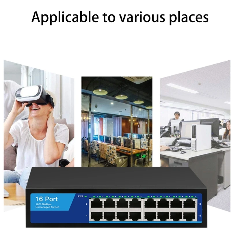 

Коммутатор Ethernet на 16 портов, 100 Мбит/с, LAN, RJ45