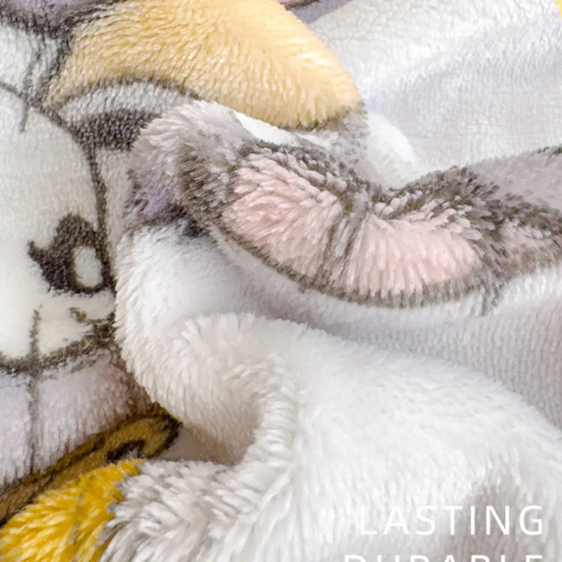 Милое одеяло с героями мультфильмов плюшевое кавайное фланелевое котом