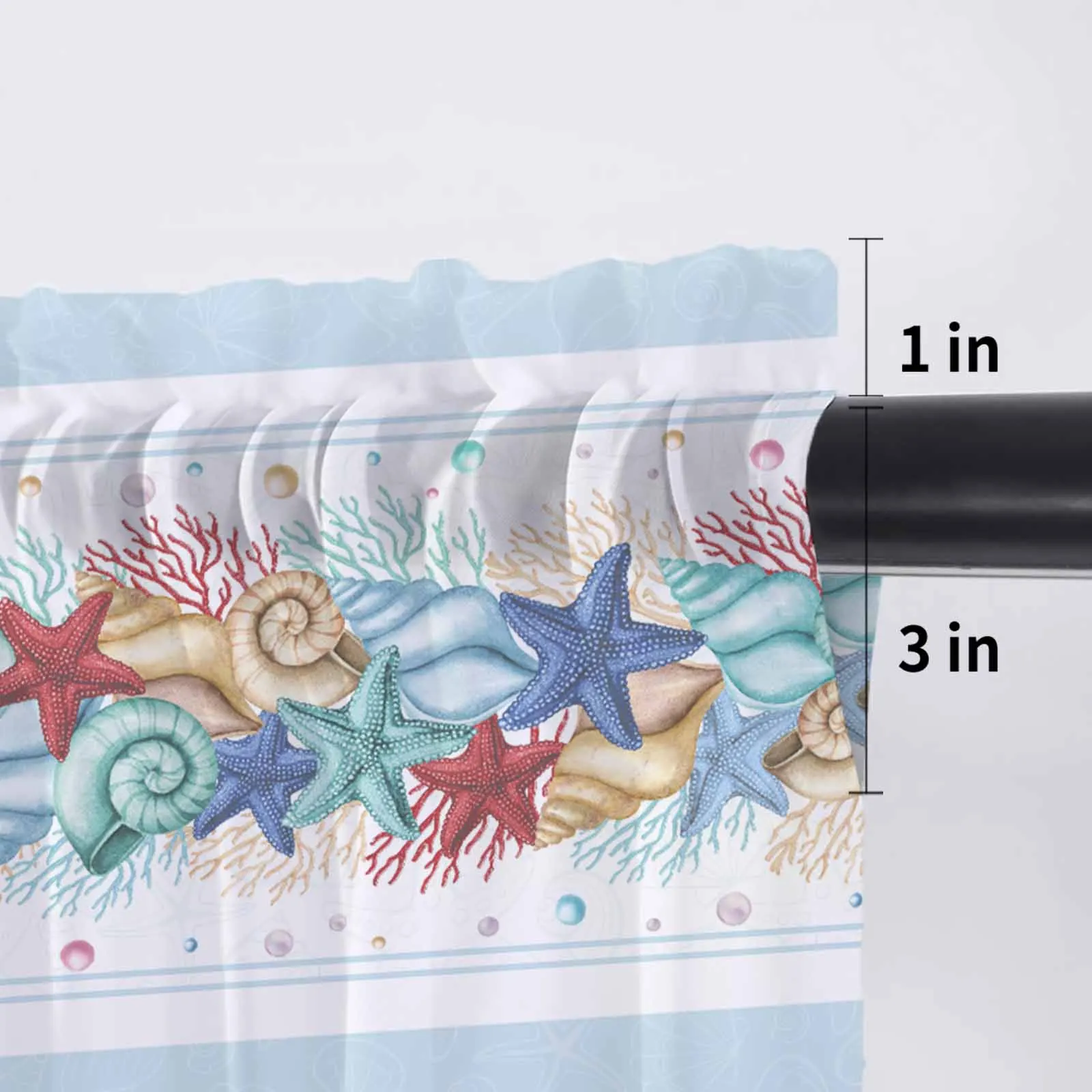 Морские акварельные морские звёзды ракушки коралловые небесно-голубые кухонные