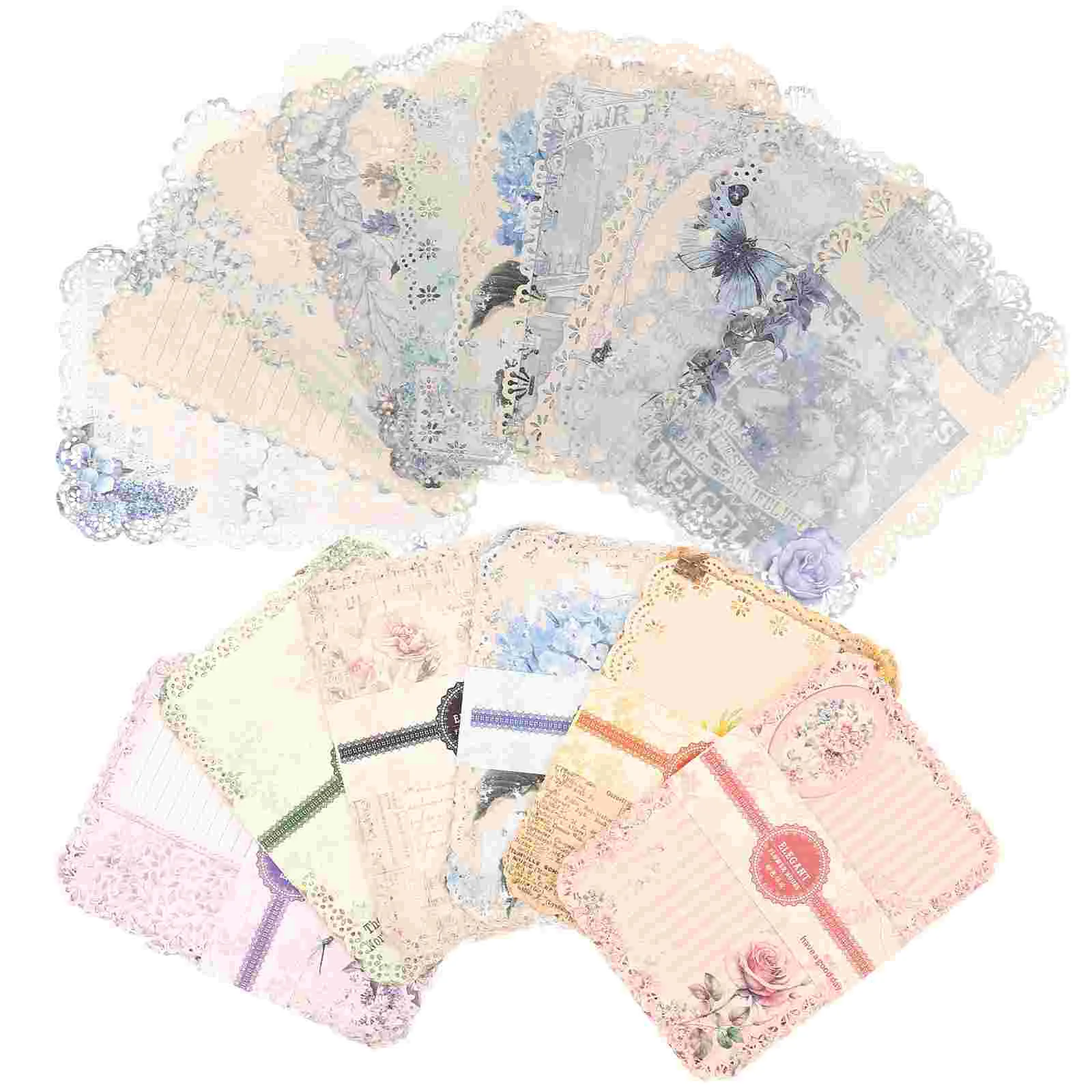 

10 Books Scrapbook Material Paper Decoupage Crafts Romantic Hand Account Scrapbooking Materials