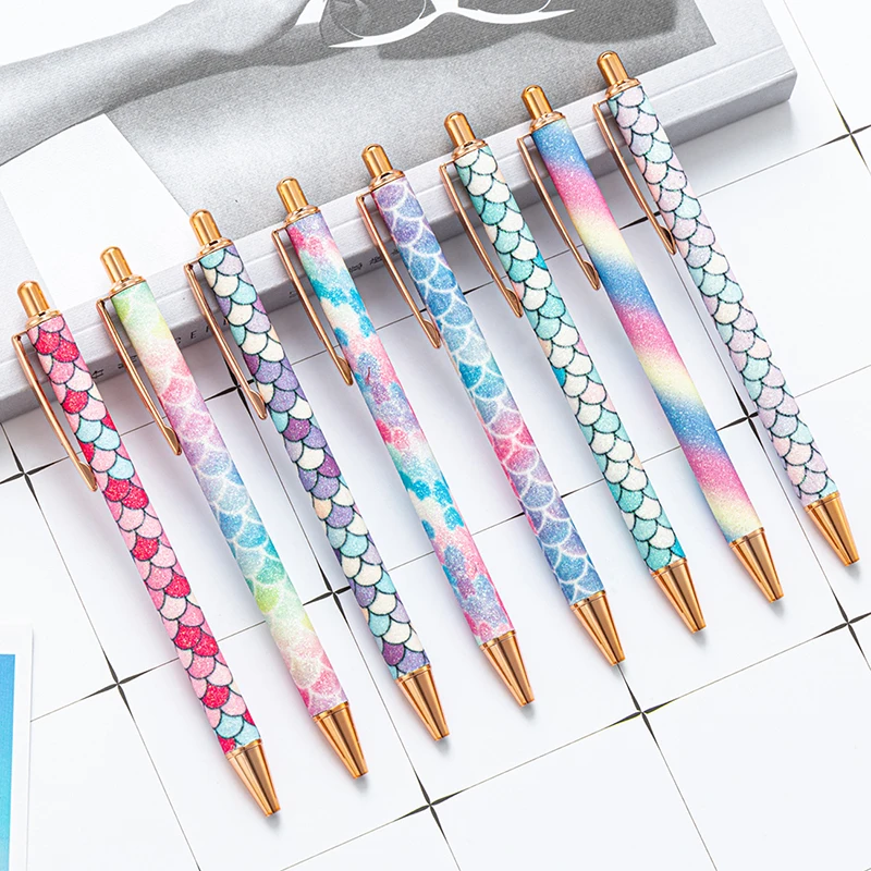 

1 pcs New flash Crystal pen metal pendant Ballpoint pen bullet 1.0mm Stationery Office & School Chirldren Pen