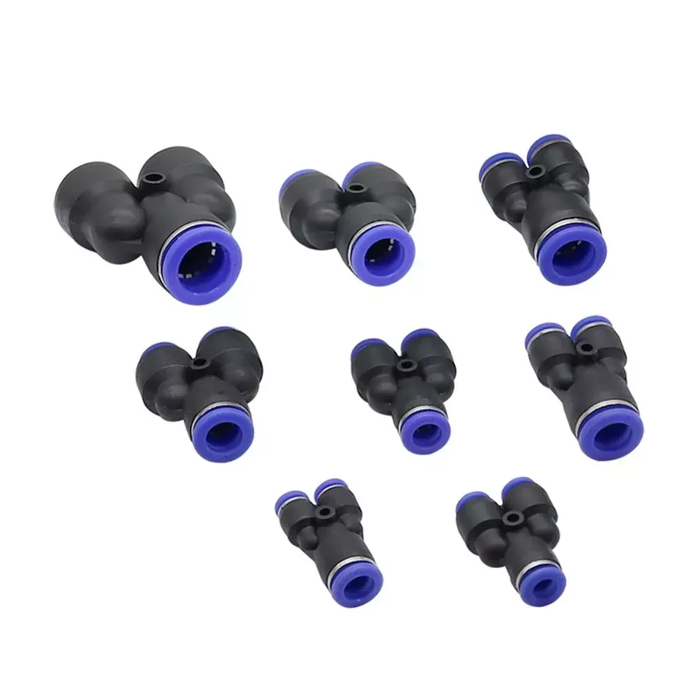 

NEW2022 4/6/8/10/12/16mm Interface Y Shape Slip-lock Reducing Connector Pneumatic 3 Way Port Adapter Garden Water Hose Splitter