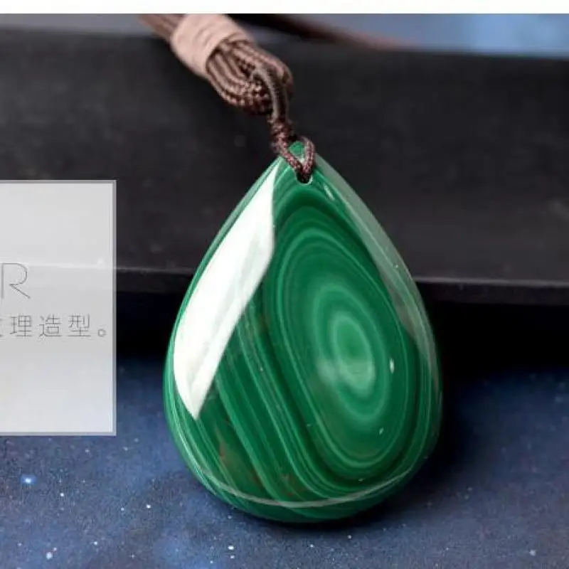 

Ожерелье из натурального зеленого малахита для мужчин и женщин, амулет на удачу, подарки подруге, маме, модные ювелирные украшения, аксессуа...