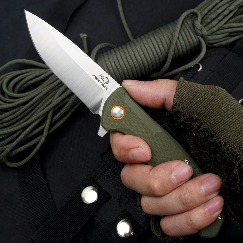 Складной карманный нож FREETIGER клинок D2 рукоятка G10 для ежедневного использования