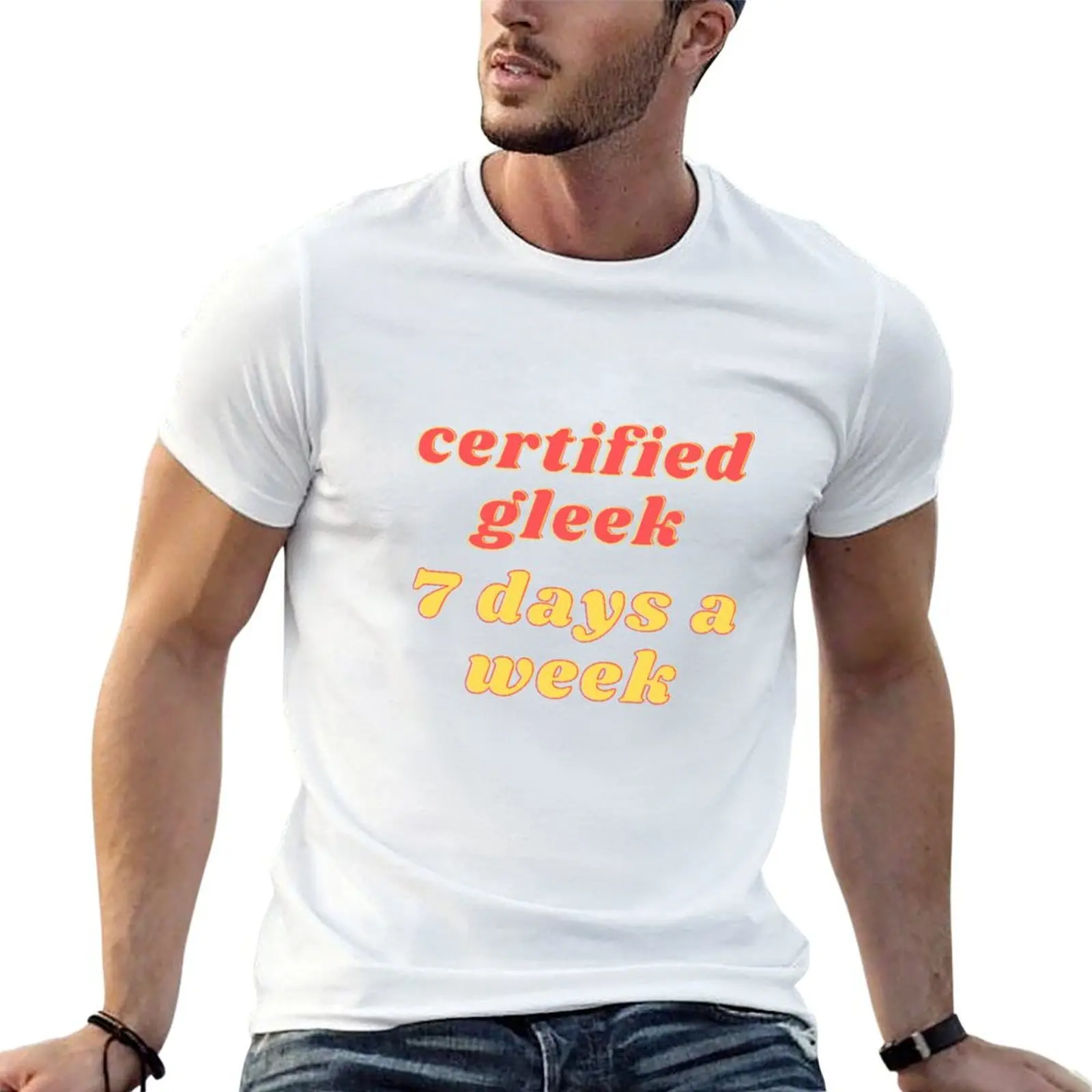 Фото Сертифицированная футболка Gleek Seven Days a Week WAP Parody, футболки с принтами, мужские футболки, хлопковая футболка №1