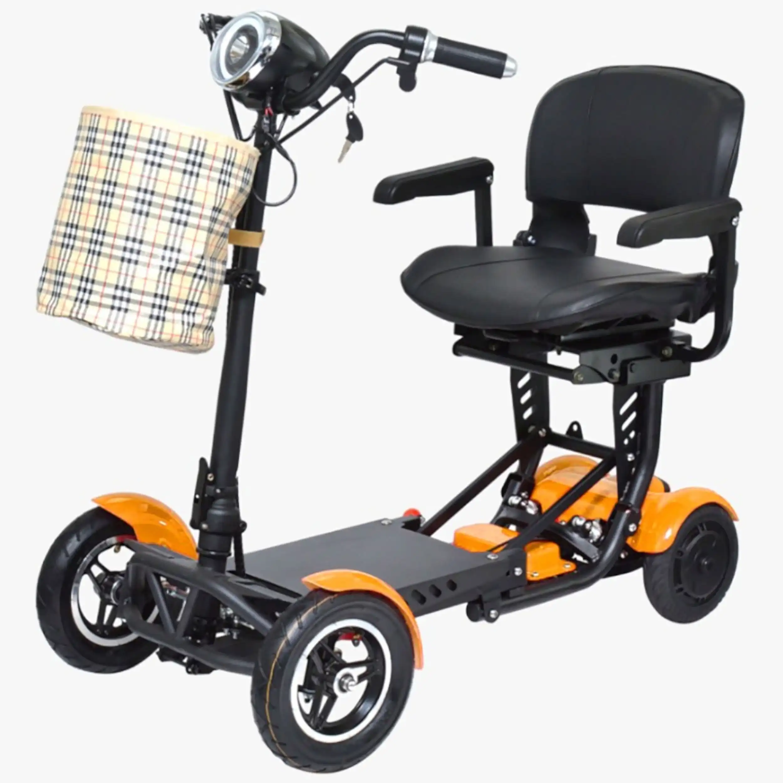 

Compact Mobility Scooter, Adjustable Wide Seat Armrests Handlebar