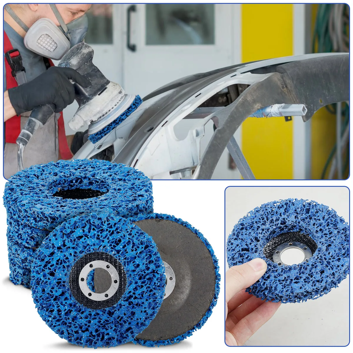 

6Pcs Paint Removal Disc Quick Stripping Discs Multipurpose Rust Remover Wheel Wear-Resistant Paint Stripper Wheel Replacement