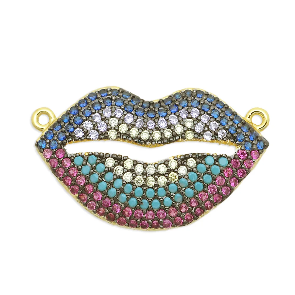 100% латунь медь Циркон Hamsa ручная фотоподвеска соединитель оптом Лобстер слон