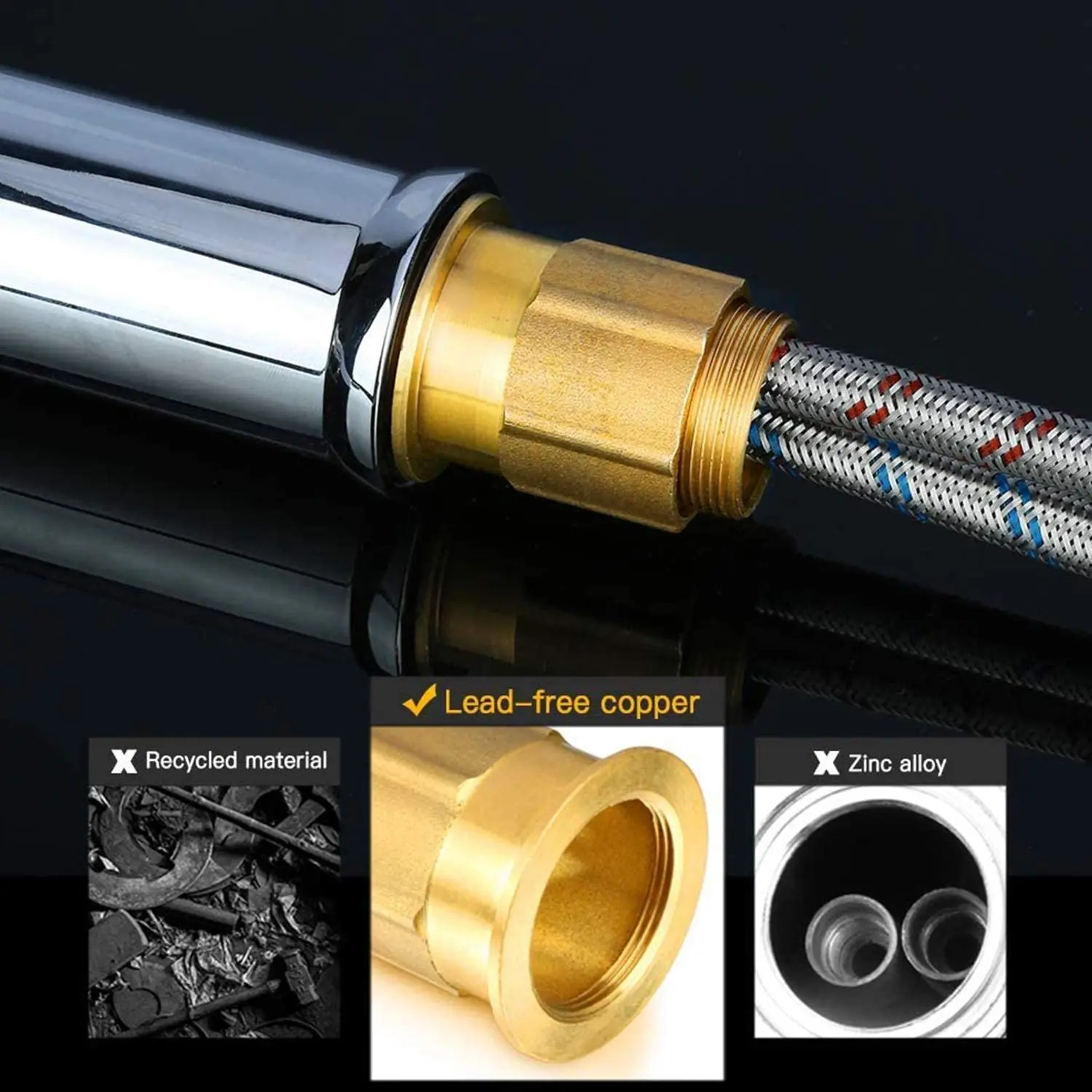 Смеситель для раковины в ванную комнату водопад кран однорычажный латунный