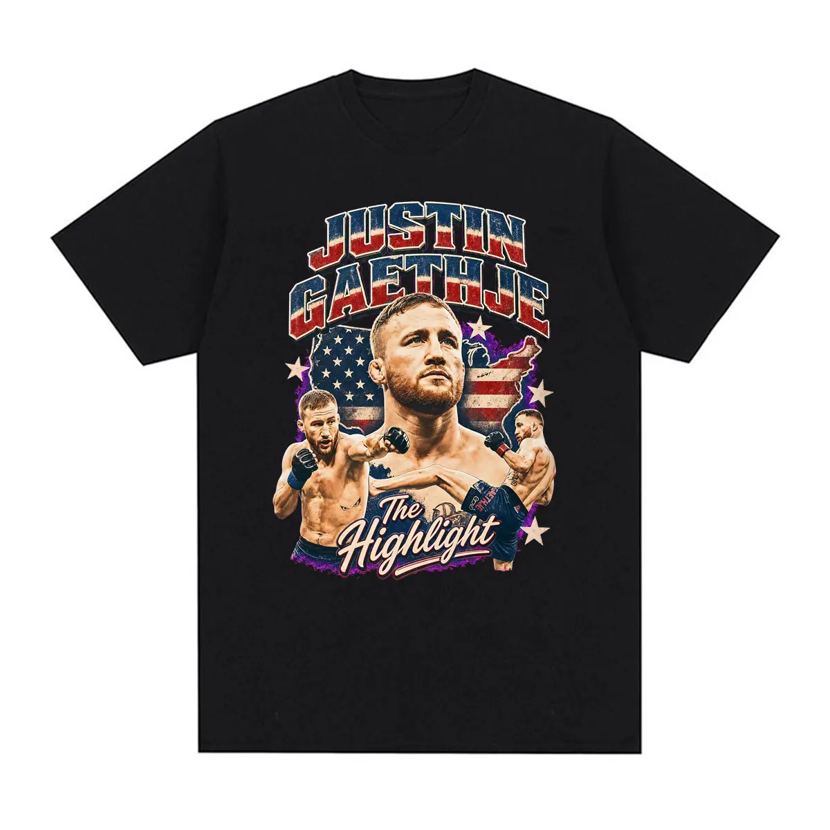 Фото Футболка с ретро-графикой Justin Gaethje 