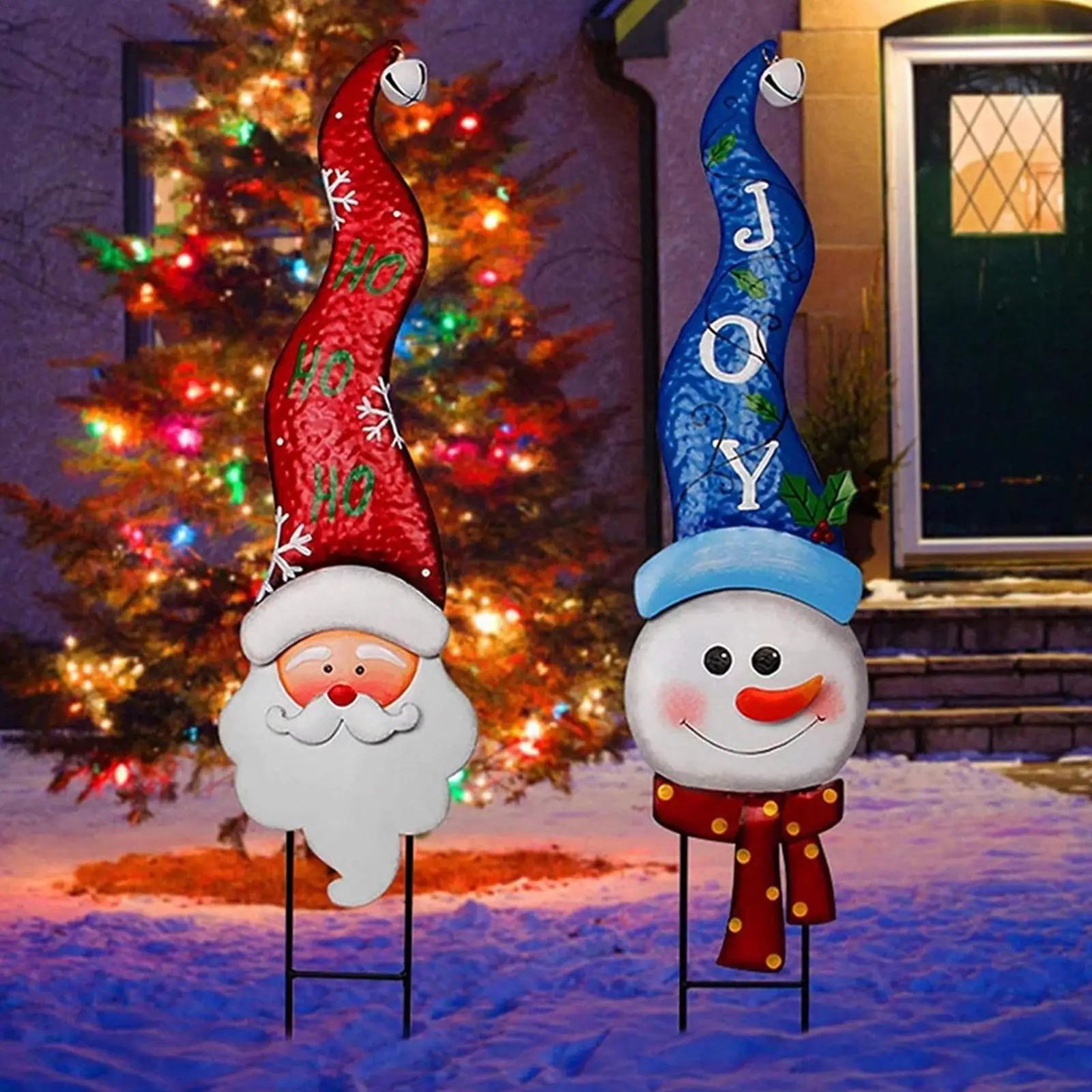 

Christmas Miniature Statue Garden Yard Planter Colorful Decor Backyard Landscape Decorations Whimsical Garden Micro Resin C R5i2