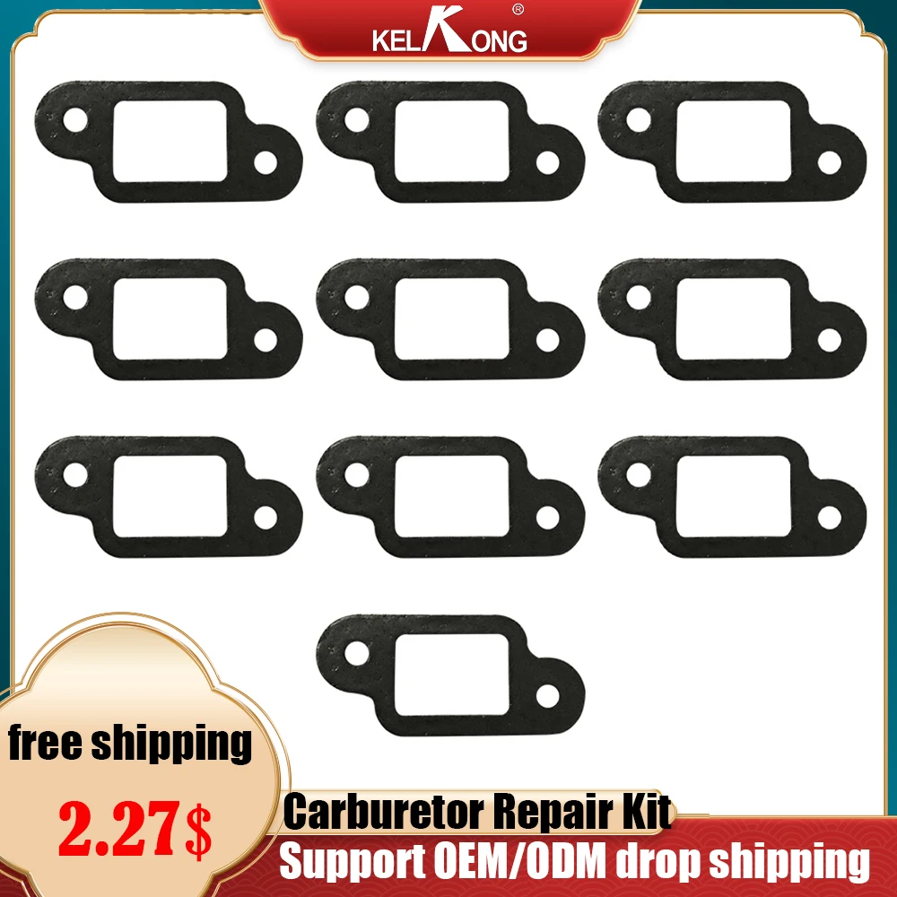 KELKONG 10Pcs Carburetor Muffler Gasket Kit For STIHL MS 180 170 MS180 MS170 018 017 Chainsaw Replacement Parts