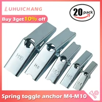 luhuichang 20pcslot m4 m5 m6 m8 m10 plasterboard hollow wall cavity wall fixing spring toggle anchor