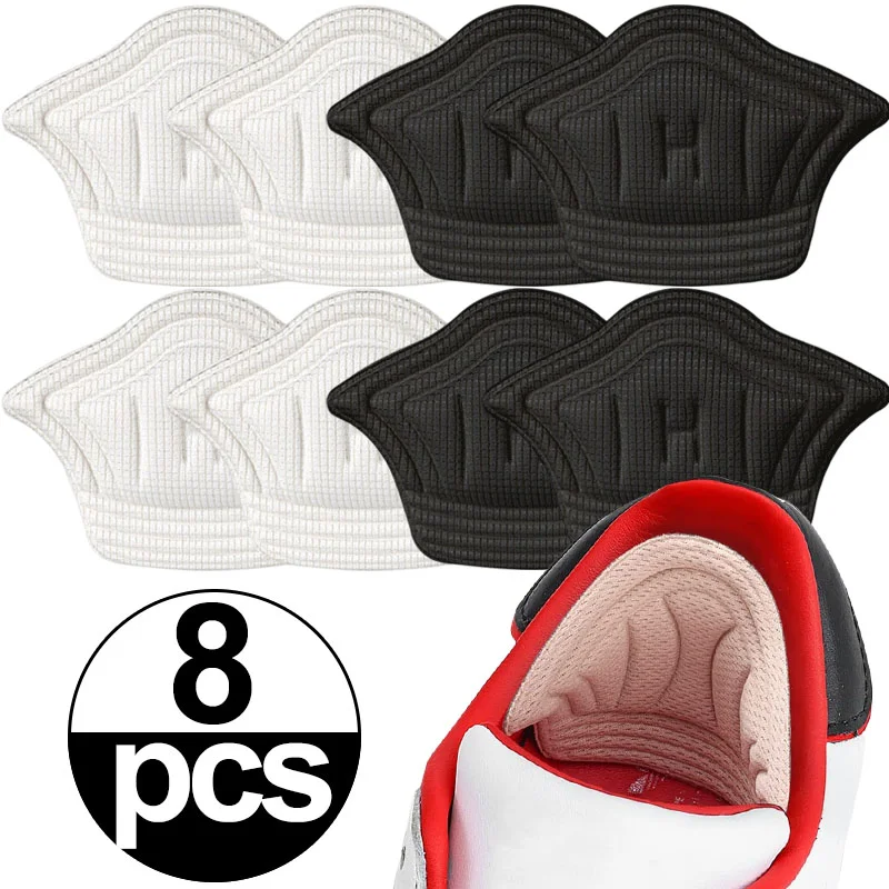 8pcs Insoles Patch Heel Pads for Sport Shoes Adjustable Size Heel Pad Pain Relief Cushion Insert Insole Heel Protector Stickers