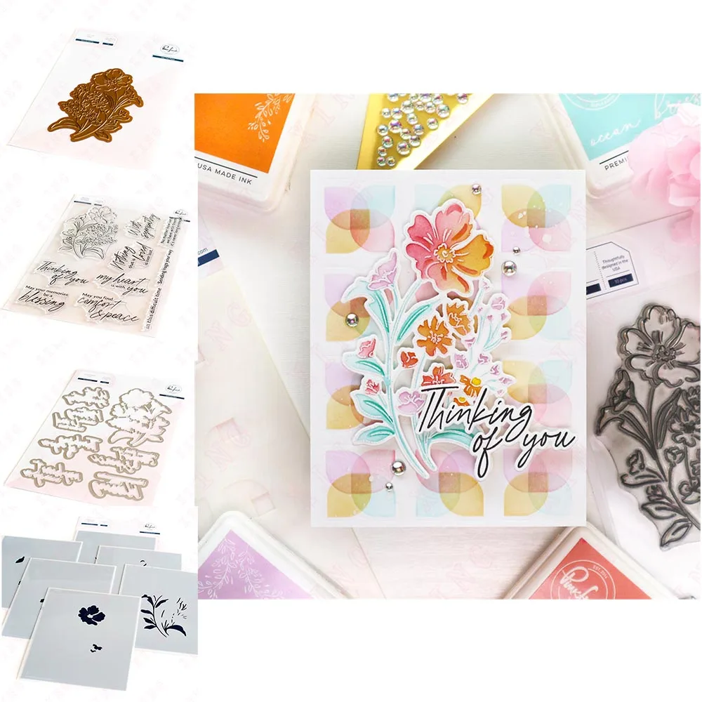 Diy Декор тиснение крафт трафарет металлические Вырубные штампы Alpha Florals