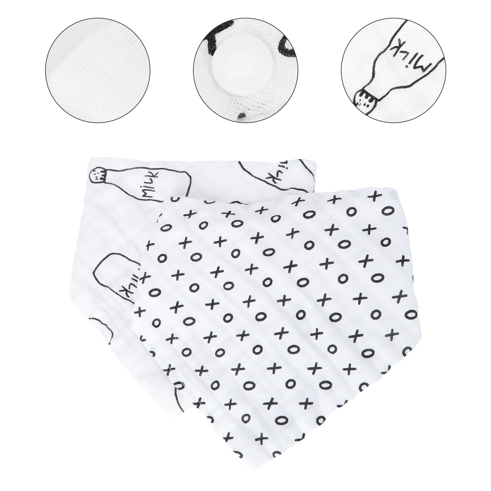 

2 Pcs Bibs Baby Triangle Towel Skin-friendly Infant Water-Absorbent Durable Drool Kids Cotton Newborn