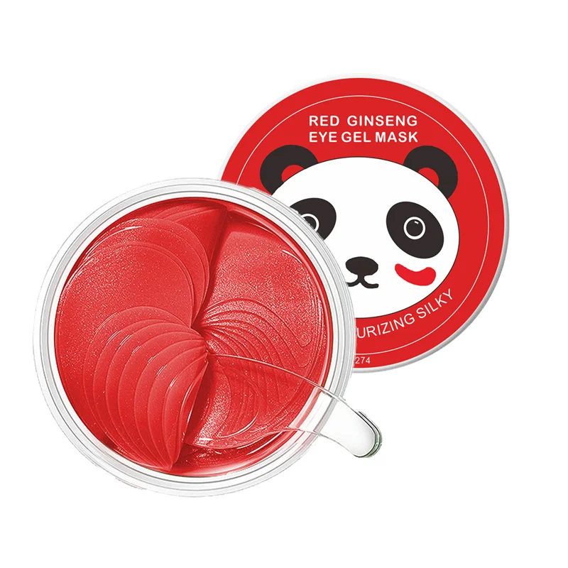 

Red Ginseng Firming Eye Mask Dark Circles Remove Gel Patches Face Care Nourishing Lighten Fine Lines Collagen Pads