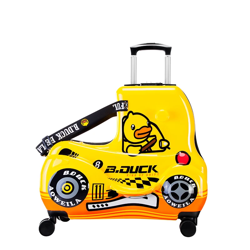 AO WEI LA Travel Suitcases PC Kids' Luggage Suitcase with Wheels Ride-On  Rolling Trolley Case Fits to Kid 2-12 Years Old 20 24