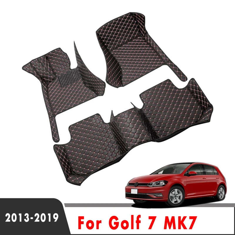 Car Floor Mats For Volkswagen vw Golf 7 MK7 2020 2019 2018 2017 2016 2015 2014 2013 Auto Interior Styling Protect Covers Carpets