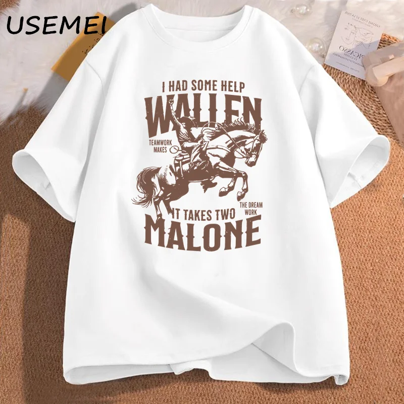 Футболка с надписью я немного помог футболка Wallen Country хлопковые футболки